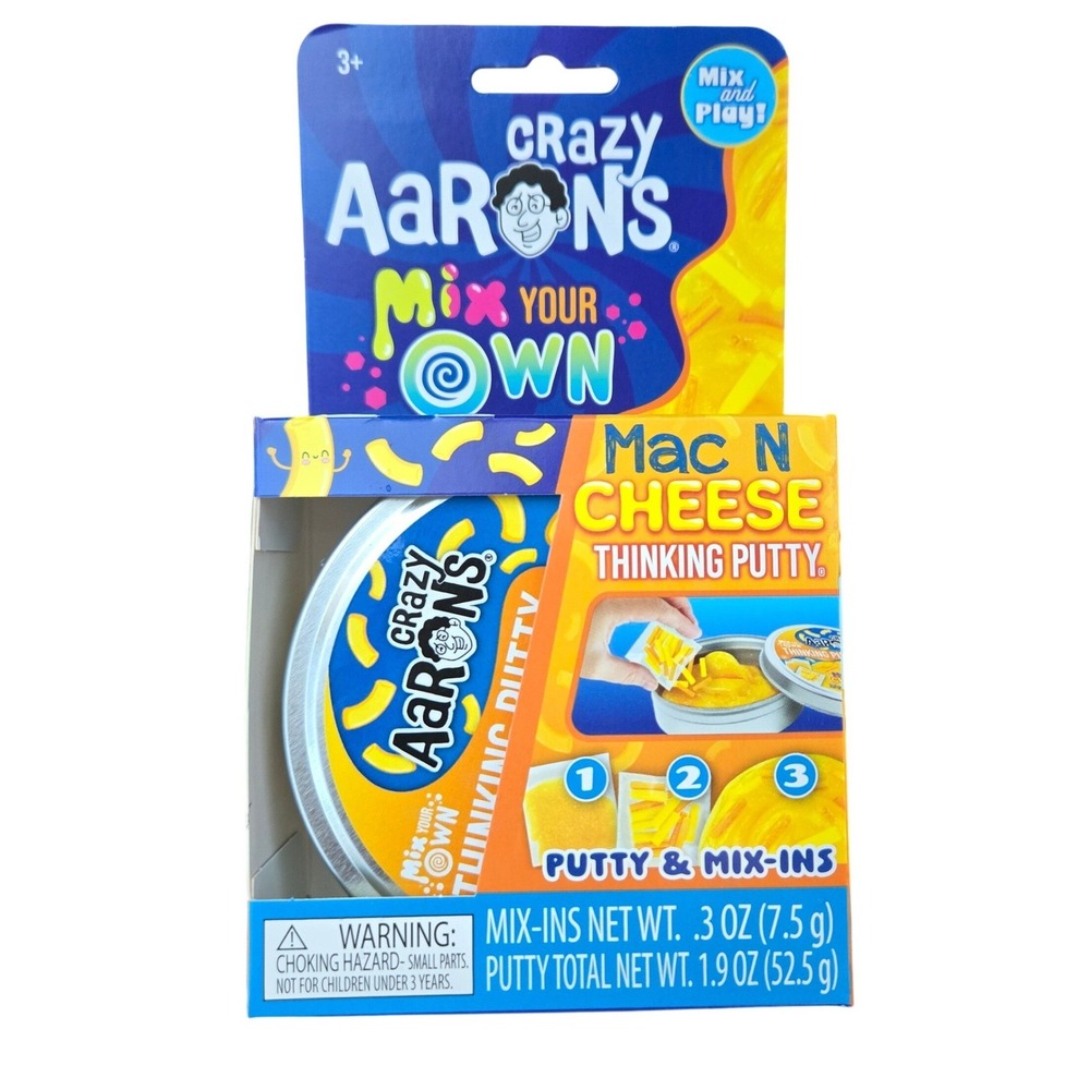 Crazy Aaron's Thinking Putty Kids  Yellow New Mix Your Own‎ Mac N Cheese Kit